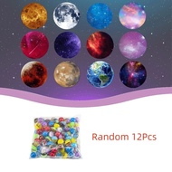 12pcs Planet Elastic Ball Children Bouncy Ball Toy Rubber Indoor And Outdoor Toys  Starry Sky Elasti