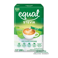 Equal Stevia  อีควล หญ้าหวาน กล่อง 100 ซอง  นน. รวม 200 กรัม