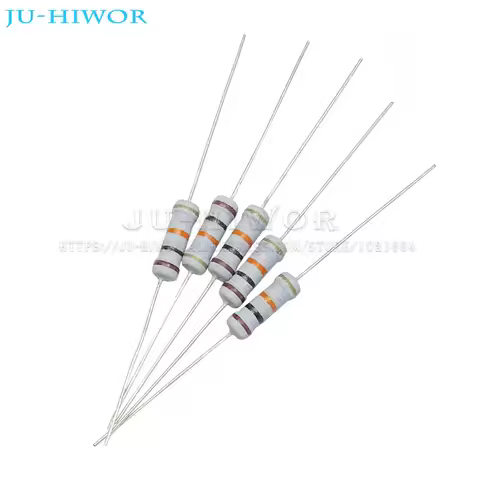 50pcs 1W 5% Metal Oxide Carbon Film Resistor 10 22 33 47 51 62 75 82 91 100 220 470 1K 10K 100K 2.2 
