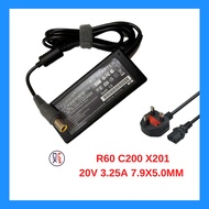 Power Adapter Charger  R60 C200 X201 20V 3.25A 7.9X5.0MM