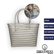 Large Straw Washable Thick Market Hand Bag Tote/Bakul Anyaman/Bakul Beg Ready Stock in Malaysia