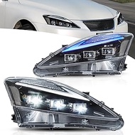 VLAND Projector Headlights Compatible with Lexus IS250 IS350 IS220d Seden 2006-2012, IS F 2008-2014,