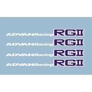 4x Car Styling Sticker for Casting-flow Forming  ADVAN Racing RG-II Auto Wheel Hub Spokes Applique L