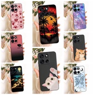 Cover Motorola Moto G56 Case XT2529-2 Silicone Cute Cat Fashion Butterfly Funny Painted Casing Motor