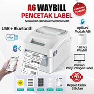 A6 Thermal Printer Bluetooth Waybill Barcode Shipping Label Bluetooth Printer AWB AirWaybill Sticker