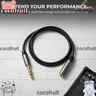 COCOFRUIT 1/4 Inch Male to Female Cable,  Gold Plated PVC Sheath Extension Cable, Durable Balanced 3