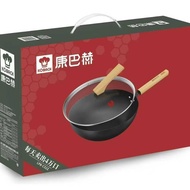 Chinese Solid Wood Handle Wok Household Combach Wok Fine Iron CZH32A1 Old Iron BW2L