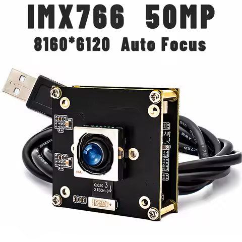 WGWK 8K 50MP 12MP 8MP USB Autofocus Camera Module 8160x6120 IMX766 Sensor OTG UVC Plug Play PC Video
