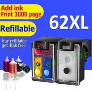 Compatible HP 62XL ink HP 62 black HP62 ink HP62XL refillable ink cartridge for HP Deskjet 5540 5542