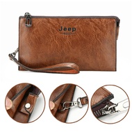 [Cc wallet] Long Luxury Men 39;s Wallet Wallet Vintage Men 39;s PU Leather Credit Card Bag Clutch Black Brown Low Profile with Zipper