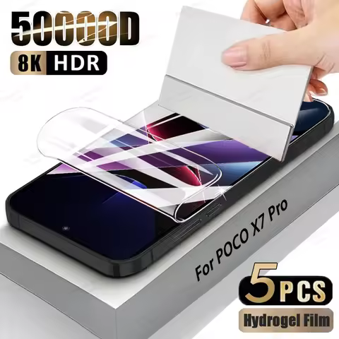 5PCS Hydrogel Film For POCO X8 Pro Max X7 M7 F6 M6 X6 F5 X3 X5 X4 Pro C75 C65 Screen Protector For P