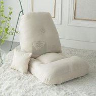 包送貨 -折疊懶人沙發榻榻米飄窗陽臺臥室可調節靠背單人椅休閒椅 加厚10號米色+抱枕