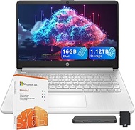 HP Stream 14" Laptop for Students & Business, Intel Processor N150, 16GB RAM, 1.12TB Storage (128GB 