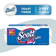 Scott Extra Toilet Tissue Jumbo 2Ply | Toilet Paper Rolls (10x300 sheets)