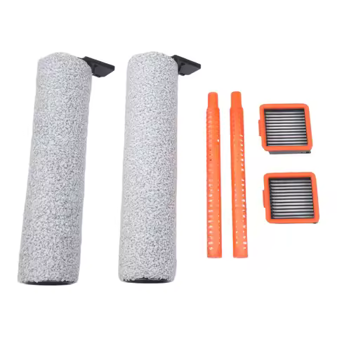 Floor Scrubber Accessory Kit For Uwant D100/D500/D600/A60/V8/V10 (2 Roller Brushes + 2 HEPA Filters 