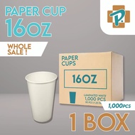 [1000 PCS] Paper Cup 16oz Plain