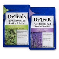 Dr Teal's Epsom Salt Bath Soaking Solution Gift Set (Eucalyptus and Lavender 2 Pack, 3lb Each) - S