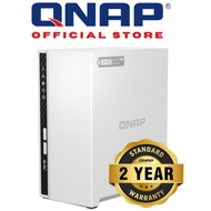 QNAP TS-233 2-Bay NAS with 4-core 2.0GHz 64-bit ARM CPU and 2GB Memory. 2-year SG warranty