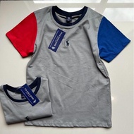 Tshirt Premium 100% Cotton 1y/2Y-10Y Sulam Polo Triple Color Kelabu