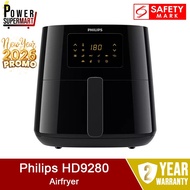 Philips HD9270 | HD9280 Essential Airfryer XL. Rapid Air Technology. 1.2kg, 6.2L Capacity. Safety Ma