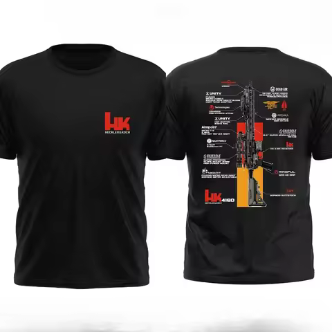 HK416D Tactical Army Fan Club Outdoor Training Competition Women Men T-shirt Pure Cotton Original Lo