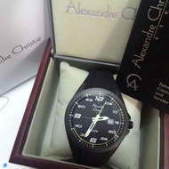New Alexandre Christie AC 6304 Black Green Dial