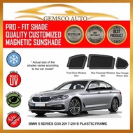 BMW 5 Series G30 2017 -2020 (Plastic Frame) (6 / 7pcs) Car Sunshade /Rear Windscreen Sunshade / Boot Tray