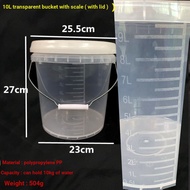 Bk bk 8. Transparent Transparent Scale Barrel 10L5L20L2L Disinfection Barrel Urine Barrel with Lid S