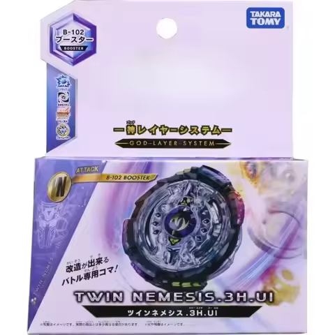 Takara Tomy Bey B-102 Booster Twin Nemesis .3H.UI BLADE CARD GAME