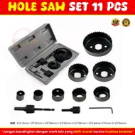 MATA SET 13 PCS HOLESAW Drill Bits for Wood, pvc Pipe, Hydroponic hole saw 19mm - 64mm carbon steel