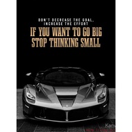 I2N9 Mindset Is Everything Canvas Art - Motivational Lion & Quotes Poster, Success and Dream Big Wal