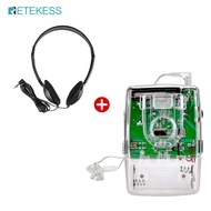 RETEKESS TR624 AM/FMโปร่งใสเครื่องเล่นวิทยุแบบพกพาสะดวก