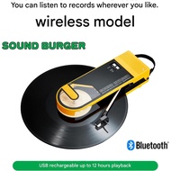 Audio-Technica AT-SB727 YL Wireless Record Player – Portable, Compact, Bluetooth Sound Burger with U