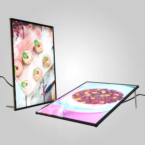 A3 Led Menu Acrylic Sign Holder Slanted Led Menu Board desktable display sign