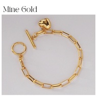 Bangkok 24K Gold Bracelet Korean 24K Gold Bracelet Fashion Bracelet 916 Gold Bracelet Women's Chain