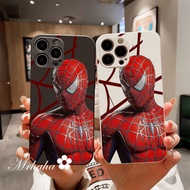 Casing For Infinix Note 12 10Pro Hot 20 12 11 10 Play Hot 30i 30 20 20s 12 12i 20i 11 2022 Smart 7 6 5 2020 2024 Cartoon Spider-man Straight Edge TPU Phone Case Silicon Soft Protective Cover