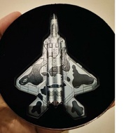 F22 Raptor 2 avdp 56.7 gr copper finecop fighter plane