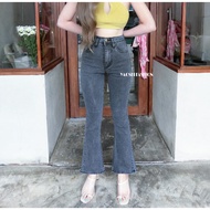 YAOSHI -HW Pensil Cutbray Jeans Wanita - Celana Cutbray Basic Jeans Melar Korean Style Hangover