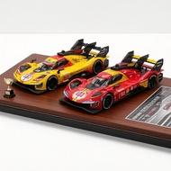 Bburago 1:64499P,, Bburago Skala 1:64 Kereta Mainan Diecast Ferrari 499P dengan Kotak Pameran Akrili