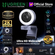 UGREEN Webcam 2K with 4-Level Ring Light Auto focus QHD Resolution Lens Cover 65857 - 65857 2K
