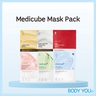 [Medicube] Mask Pack 1sheet Collection / Zero Pore Cooling, Collagen, Super Cica Calming, Red Centellaca, Deep Peptide Radiance, Deep Vita C *Medicube