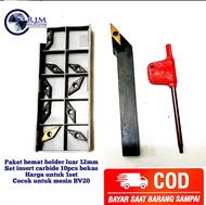 paket holder bubut luar 12mm svjcr1212-11 set insert vcmt11 vbmt11 10pcs carbide bekas cocok untuk m