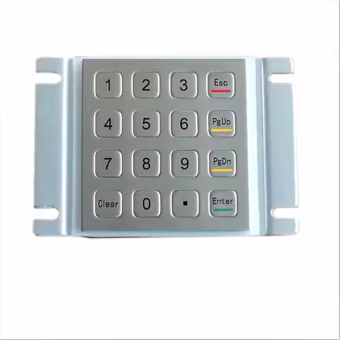 Metal Keypad Vandal Proof Rugged Panel Mount Stainless Steel Keyboard for Kiosk USB Industrial Keybo