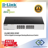 D-Link DGS-1016C 16-Port Gigabit Unmanaged Desktop/Rackmount Switch