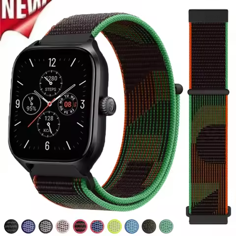 20mm 22mm Nylon Strap for Amazfit Balance 2 1/GTR 4 3 Pro 47mm/Bip 6 5 Sport Watchband Correa for Am