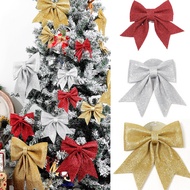 18/20/25CM Christmas Decoration Red Gold Silver Bow Tie Xmas Tree Ornaments Home Party Decor New Yea