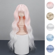 1/3 1/4 1/6 bjd Doll Wig Retro Roll Two-Color Dyeing Gradient Bangs