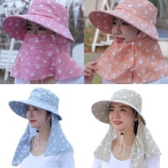 Songkran Festival Sunscreen Hat Women Summer Face Sun Hat Outdoor Large Sun Picking Brim Hat A4q9