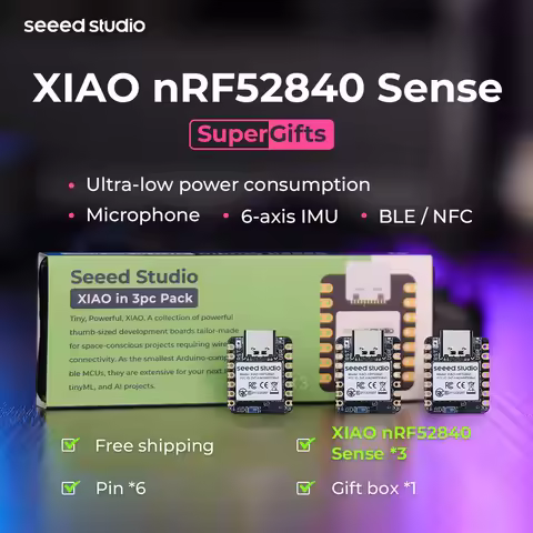 nRF52840 XIAO BLE Sense - Seeed Studio XIAO BLE nRF52840 Sense - TinyML/TensorFlow Lite- IMU / Micro