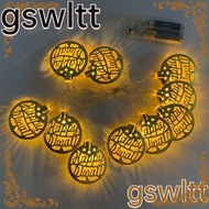 GSWLTT Diwali Light, 10 LED Indian Light String, Festival Lantern Deepavali Decoration AUM OM Swastika Lakshmi Ganesha Colored Lights Golden Iron Lamp Diwali Atmosphere Layout